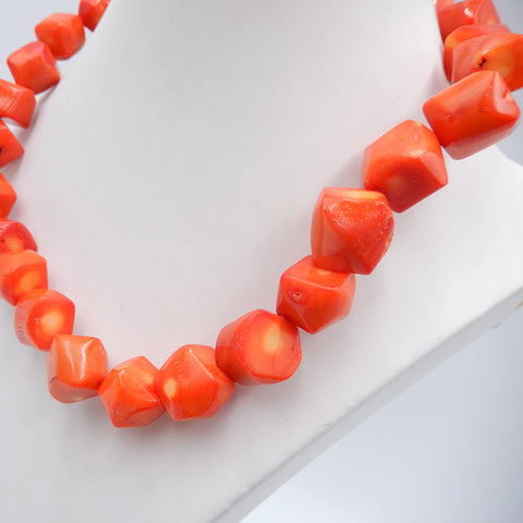 Natural Bamboo Coral Jewelry Necklace
