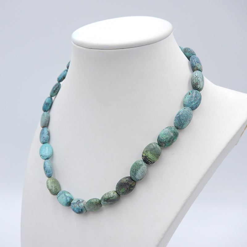 1 partage de perles de pierres précieuses turquoises naturelles.