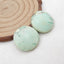 Paire de Cabochons Ronds Turquoise Vert 20x5mm,6.4g