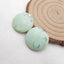 Paire de Cabochons Ronds Turquoise Vert 20x5mm,6.4g