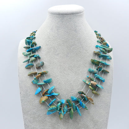 Colliers de pierres précieuses à 1 brin, colliers de pierres précieuses d'opale bleue, collier de bijoux, 3 perles de collier.