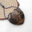 Natural Green Agate Pendant Bead 33x33x9mm, 15.9g