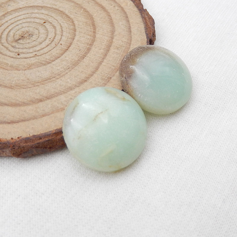 Natural Green Turquoise Cabochons Paired 18x5mm, 5.8g