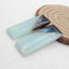 Intarsia of Obsidian, Labradorite and Amazonite Earring Beads 36x14x5mm, 10.3g