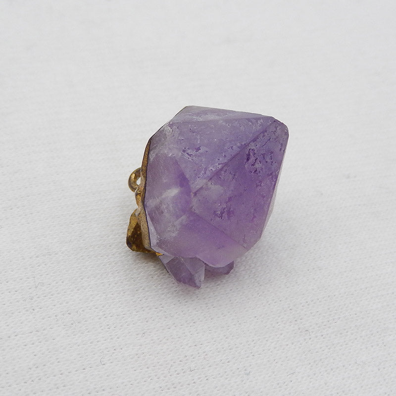 Natural Amethyst Pendant Bead 20x20x17mm, 7.2g