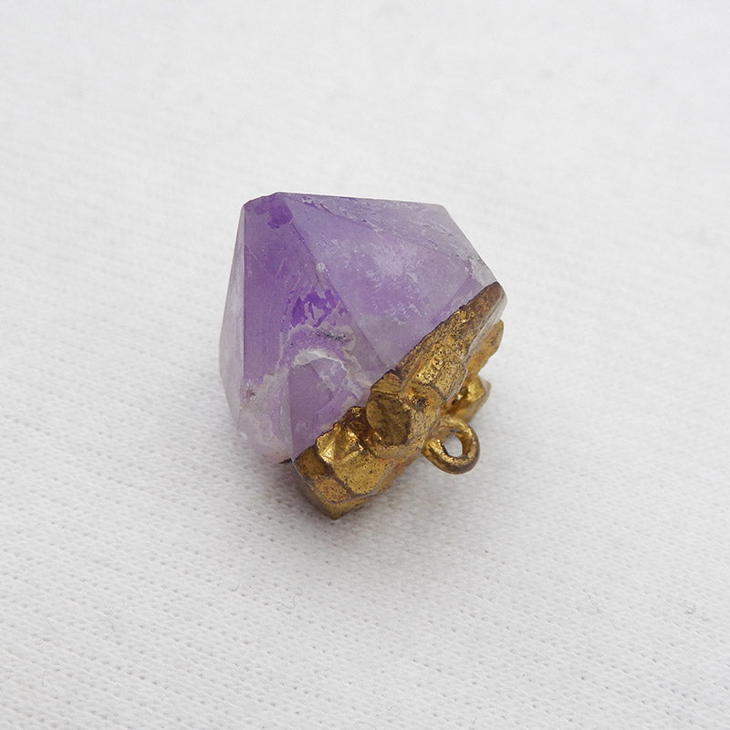 Natural Amethyst Pendant Bead 20x20x17mm, 7.2g