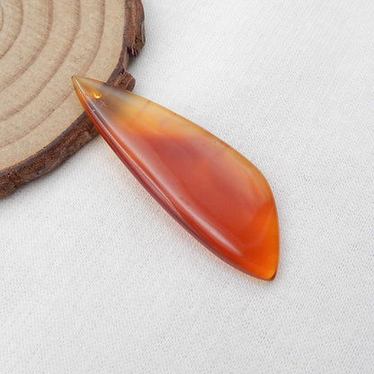 Natural Red Agate Pendant Bead 45X16X4mm, 4.1g