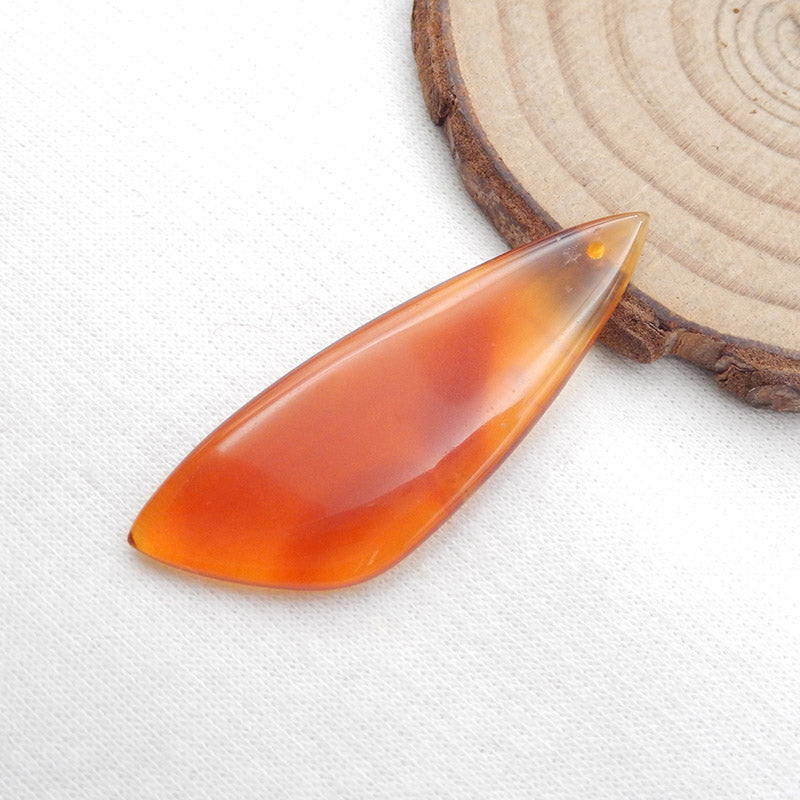 Natural Red Agate Pendant Bead 45X16X4mm, 4.1g