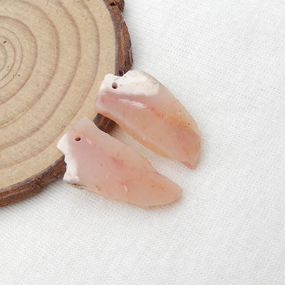 Natural  Pink Opal Earring Beads 27x13x3mm, 3.4g