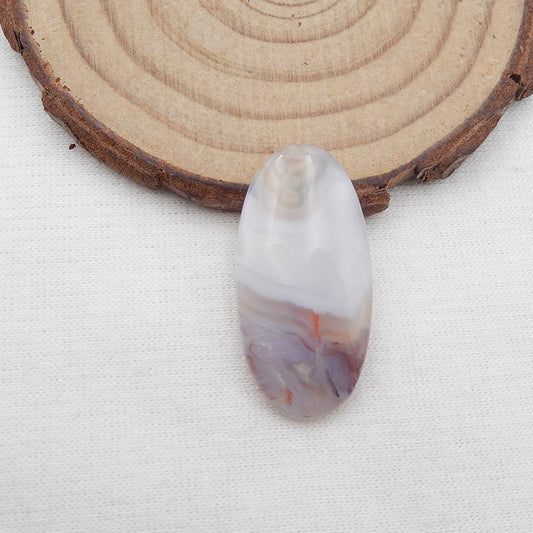 Cabochon en pierre gemme d'agate naturelle, 30x15x4mm, 3.6g