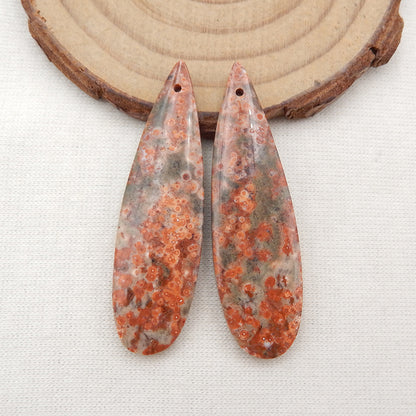 Bumble Bee Stone Teardrop Boucles d'oreilles paire de pierres pour faire des boucles d'oreilles, 41x14x5mm, 8.5g