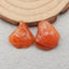 Natural Red Agate Cabochons Paired 18x16x7mm, 4.0g