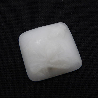 Natural White Jade Cabochon 25X25X7mm, 7.1g