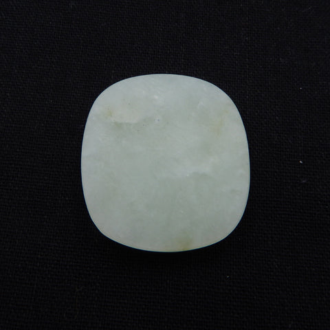 Natural Nephrite Jade Carved Flower Cabochon, 40×36×9mm, 20.3g