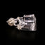 Pendentif château sculpté en quartz clair, dessus en argent sterling 925, 26x20x10 mm, 6,7 g