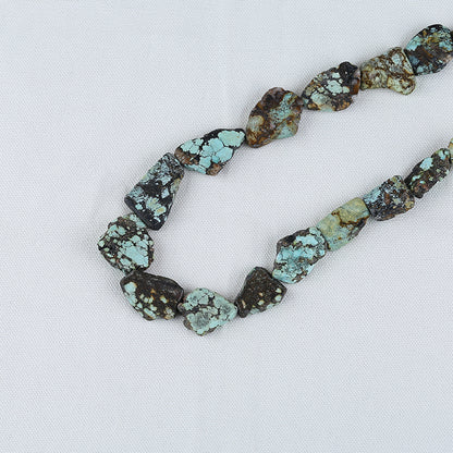 Raw Gemstone Necklaces, Natural Turquoise Gemstone Necklaces, Adjustable Necklace, 1 Strand, 20-30 inch, 105g