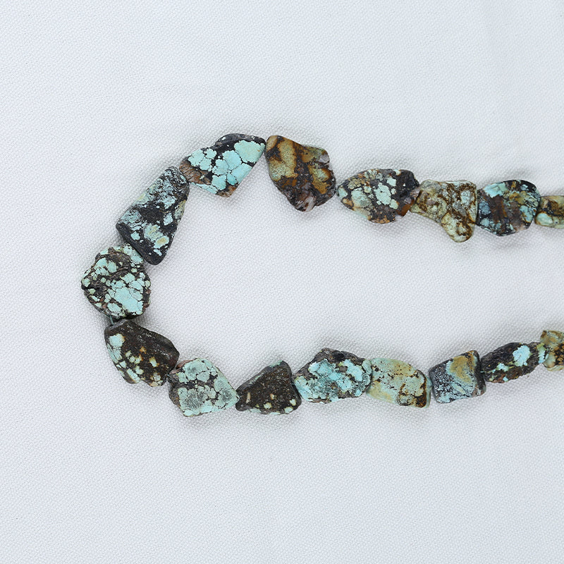 Raw Gemstone Necklaces, Natural Turquoise Gemstone Necklaces, Adjustable Necklace, 1 Strand, 20-30 inch, 105g