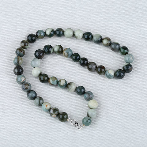 Alxa Agate Loose Beads, DIY Accessories, Stone, Jewelry, Round Shape Necklaces, 1 Strand, 20 Inch, 95g