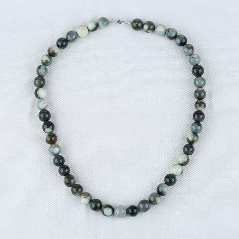 Alxa Agate Loose Beads, DIY Accessories, Stone, Jewelry, Round Shape Necklaces, 1 Strand, 20 Inch, 95g