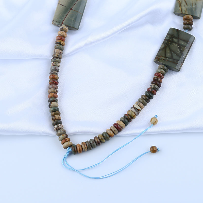 1 brin 15 pouces Red Creek Jasper collier de perles en vrac, perles ovales