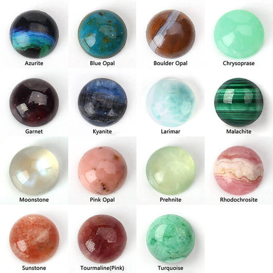 4mm 6mm 8mm 10mm Round Flatback Cabochon, High Quality Polished Gemstone Cabochons