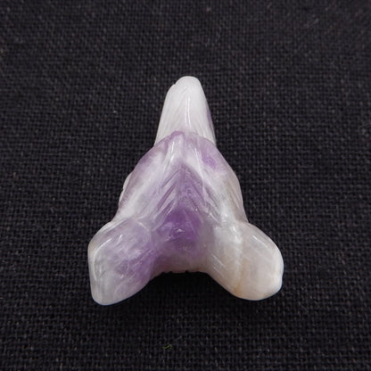 Natural Amethyst Carved wolf head Pendant Bead 31x22x13mm, 8.7g