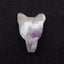 Natural Amethyst Carved Wolf Head Pendant Bead 31x22x13mm, 8.7g