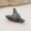 Natural Blue Apatite Carved wolf head Pendant Bead 28x23x10mm, 6.7g