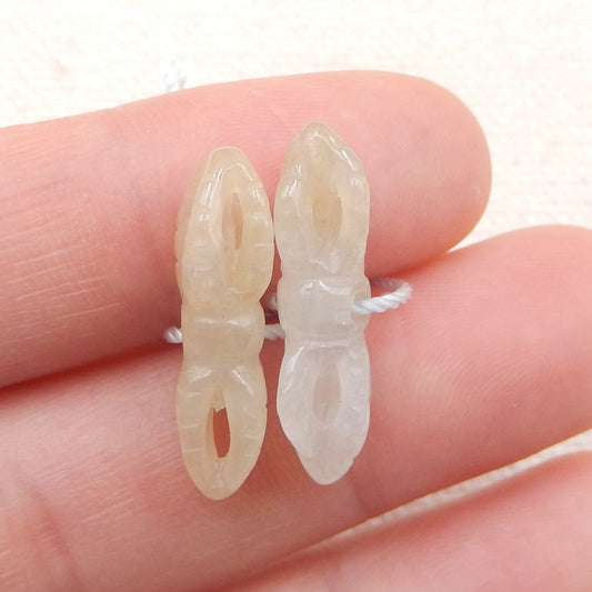 Natural Agate Earring Beads 21x8x5mm, 2.1g