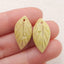 Natural Serpentine Carved leaf Earring Beads 23x12x5mm, 3.0g