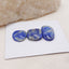3 cabochons à dos plat en lapis-lazuli bleu naturel, 25x13x4mm, 17x16x4mm, 7.0g