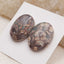 1 对椭圆形多色蛙眼碧玉平背凸圆形，20x15x5mm，4.5g
