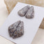 2 对天然多色蛙眼碧玉平背凸圆形，28x13x5mm，23x14x4mm，6.9g