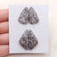2 对天然多色蛙眼碧玉平背凸圆形，28x13x5mm，23x14x4mm，6.9g