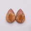 Natural Red Creek Jasper Cabochons Paired 21x14x4mm, 3.3g