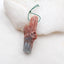 Pierre pendentif Amazonite sculptée à la main, 53 x 19 x 14 mm, 17,77 g