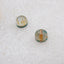 Intarsia of Gold Rutilated Quartz And Chrysocolla Cabochons Paired 7x7x5mm, 0.8g