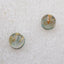 Intarsia of Gold Rutilated Quartz And Chrysocolla Cabochons Paired 7x7x5mm, 0.8g