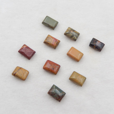 20 PCS Natural Red Creek Jasper Pendant Beads 13x10x6mm, 31.7g