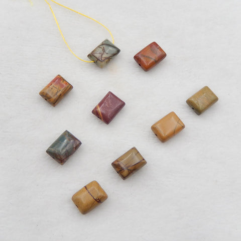 20 PCS Natural Red Creek Jasper Pendant Beads 13x10x6mm, 31.7g
