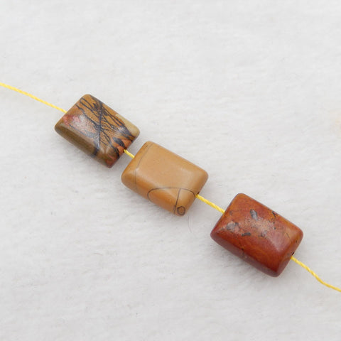 20 PCS Natural Red Creek Jasper Pendant Beads 13x10x6mm, 31.7g