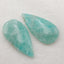 Natural Amazonite Earring Beads 29x15x5mm, 5.5g