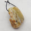 Natural Yellow Opal Pendant Bead 42x30x20mm, 24.7g