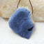 New, Blue Fossil Coral Gemstone Pendant, Nugget Pendant, 58x46x18mm, 38.6g - MyGemGarden