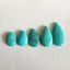5 pcs Turquoise  Cabochon Pairs 29x13x4mm,17x13x4mm,10.1g - MyGemGarden