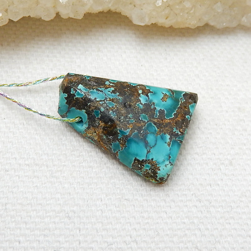 Nugget gemstone Turquoise Pendant, Best Jewelry Handmade DIY Jewelry Making, 22x17x7mm, 3.4g - MyGemGarden