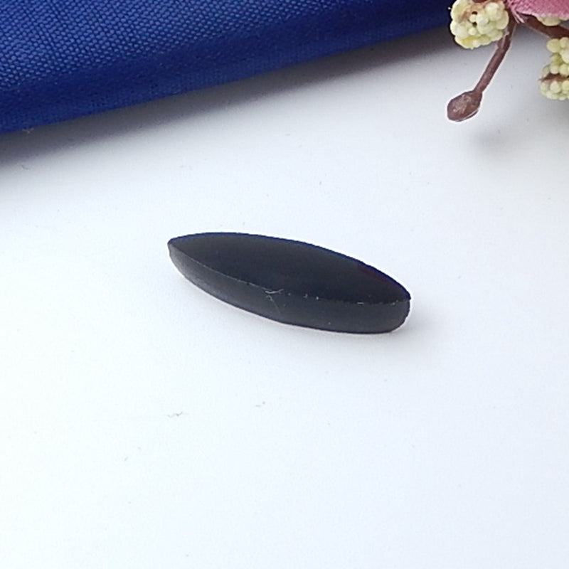 Natural Obsidian Gemstone Cabochon 20x6x4mm,0.8g - MyGemGarden