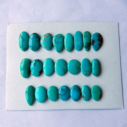 22 PCS Natural Turquoise Gemstone  Cabochon£¬17x9x2mm,13x8x3mm,12.3g - MyGemGarden