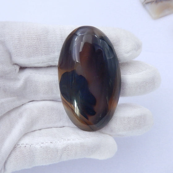 Rare East Java Maganese Agate Cabochon, 52x30x11mm, 27.1g - MyGemGarden
