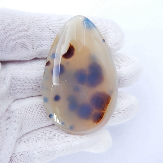 Rare East Java Maganese Agate Cabochon, 55x36x10mm, 27.5g - MyGemGarden